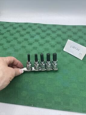 Lot Of 5 Vintage Duralast Hex Bits H-3/8,H-1/4,H-7,H-10,H-8. See Description